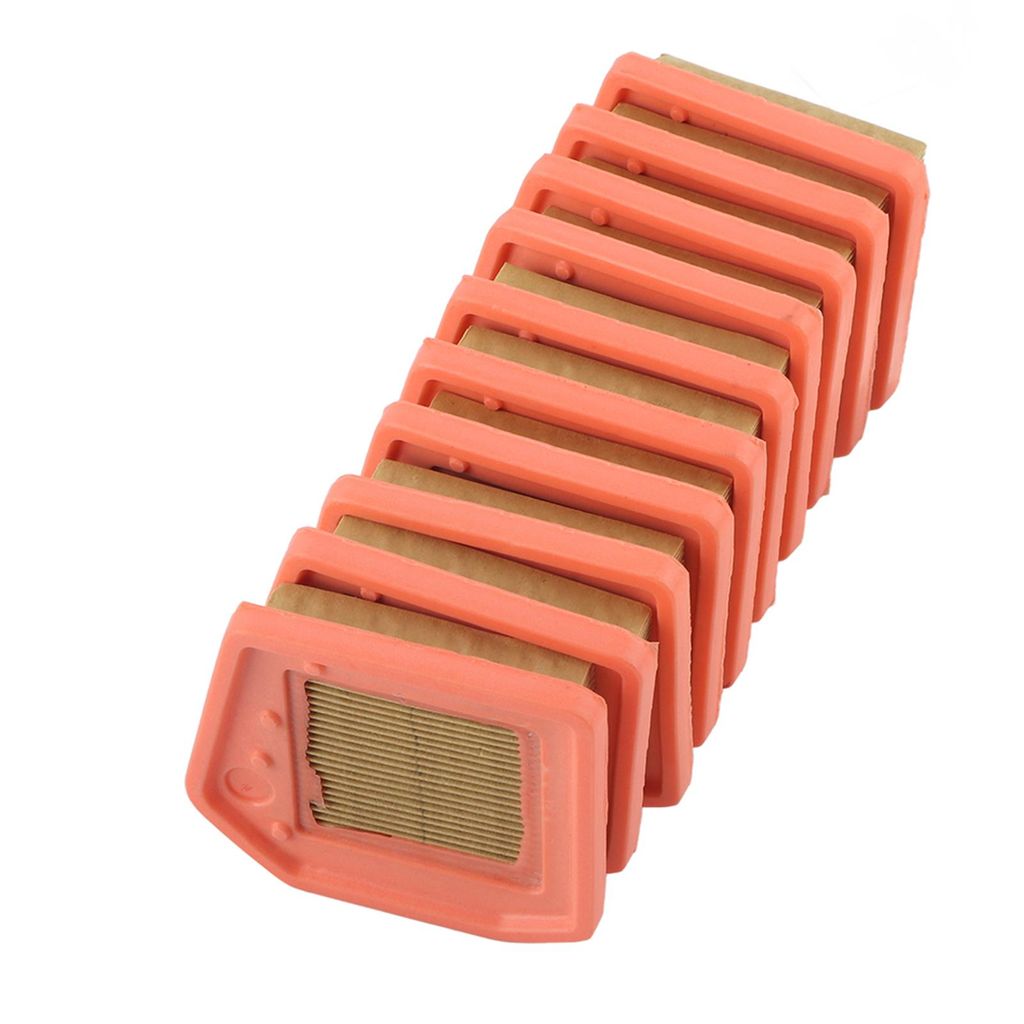 A stack of air filters on a white background.