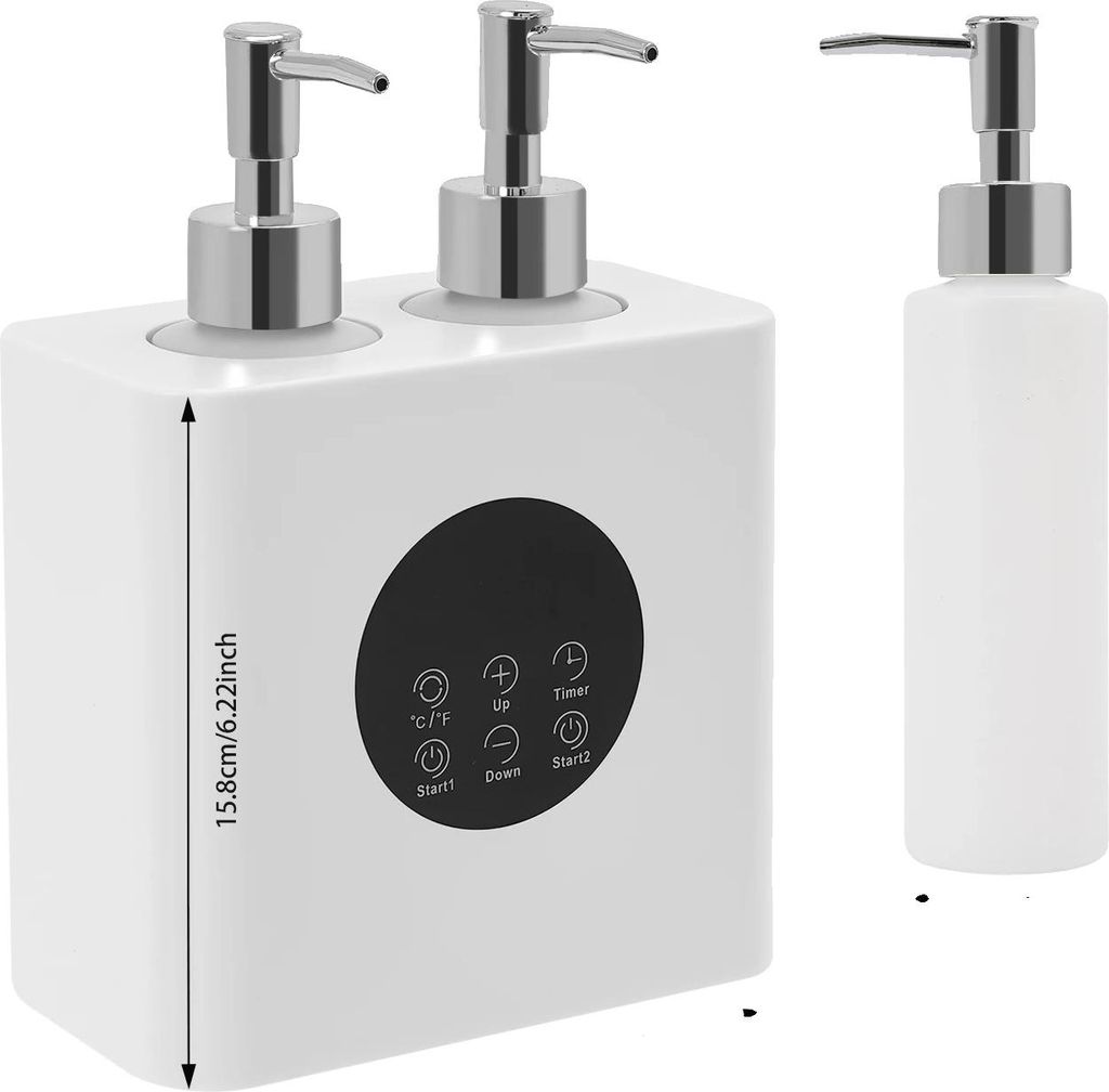 Massageölwärmer, Doppel-Flaschen-Design, unabhängige Temperaturregelung, Weiß