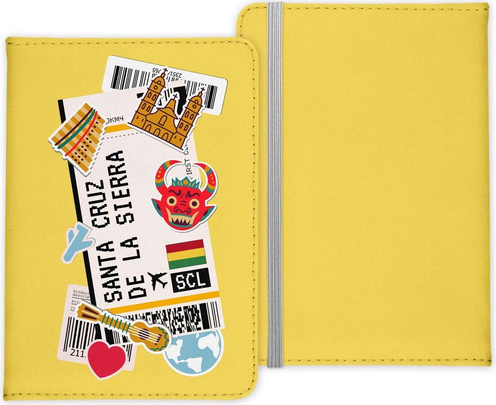 22Feels Santa Cruz de la Sierr Souvenir Reisepasshülle Organizer Reisen Gadgets Bolivien Südamerika Urlaub Kunst-Leder Etui Cover Frauen Männer ...