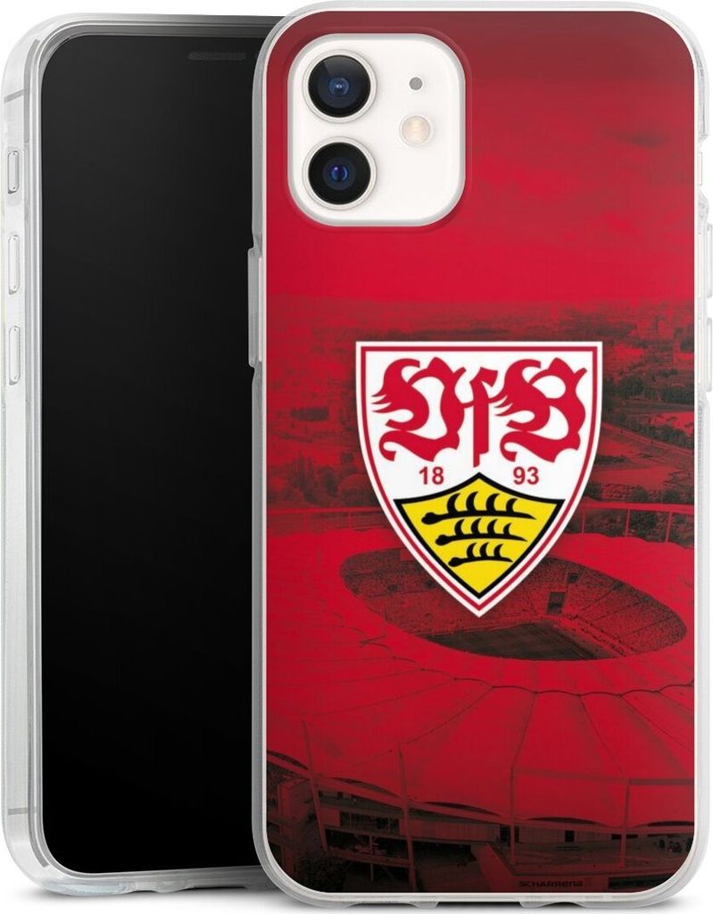 DeinDesign Handyhülle für Apple iPhone 12 Pro Silikon Hülle Case Smartphone Schutzhülle Offizielles Lizenzprodukt Stadion VfB Stuttgart