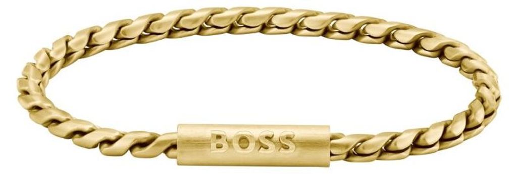 BOSS Bracelet homme Doran acier inoxydable plaqué or Image du produit 