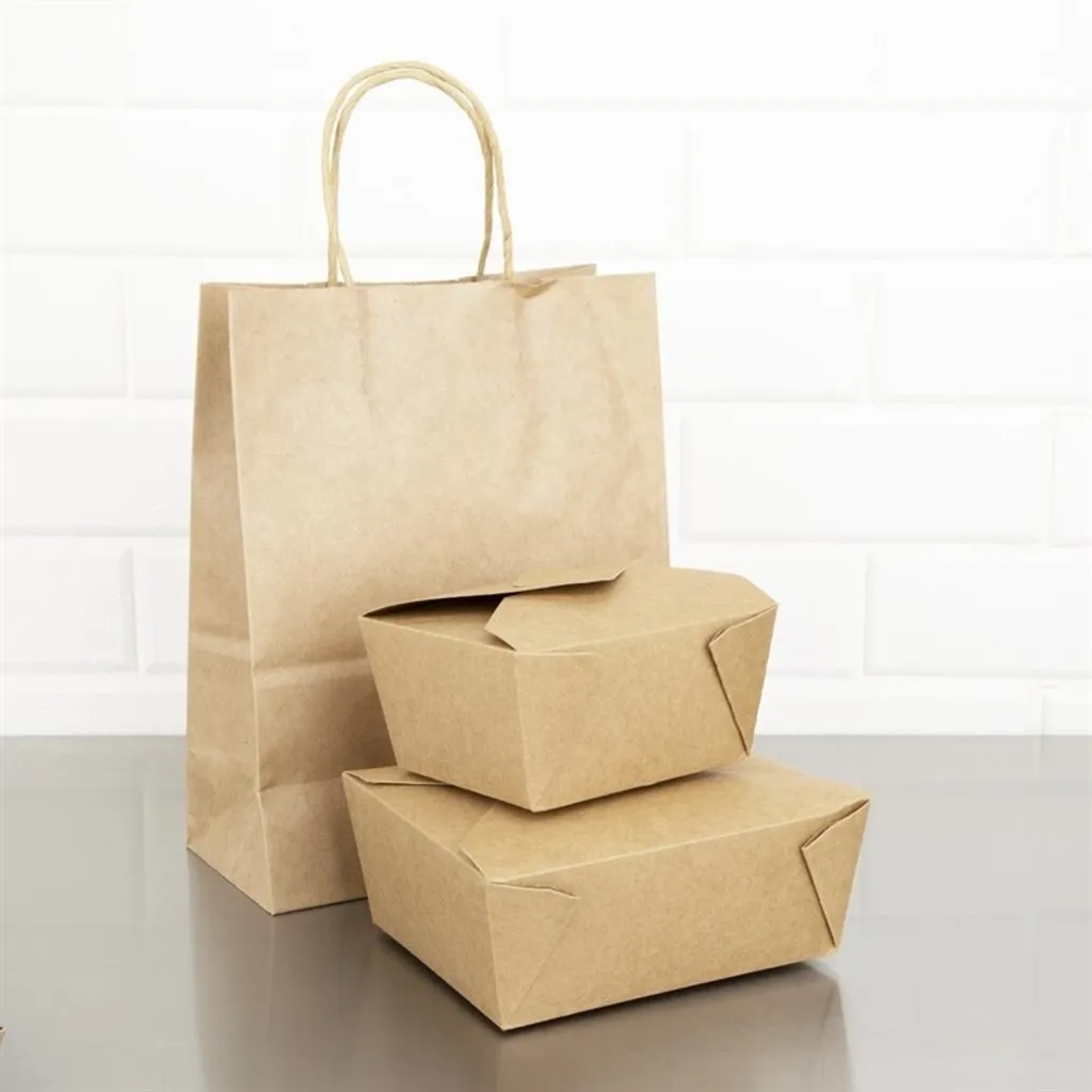 Lot de 400 boîtes repas compostables 600ml pour restauration et snack