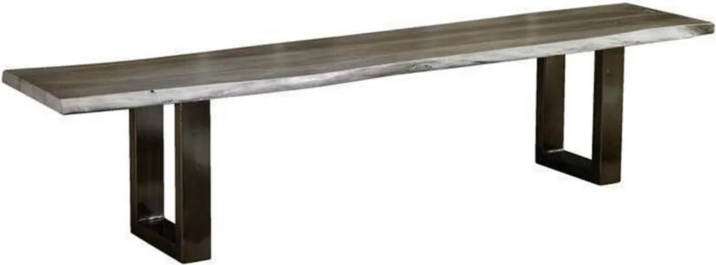 Banc design FREEFORM en bois massif laqué 160 cm aspect Chêne Fumé