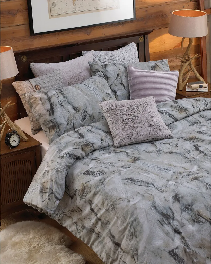 Housse de Couette Super Kingsize Montana Argent Riva Home RV634
