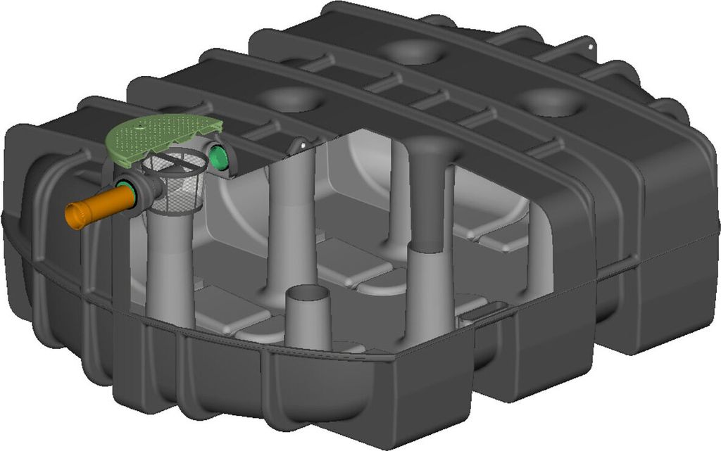 Regenwasser Flachtank 5000 Liter AQUA-FLAT für den Garten