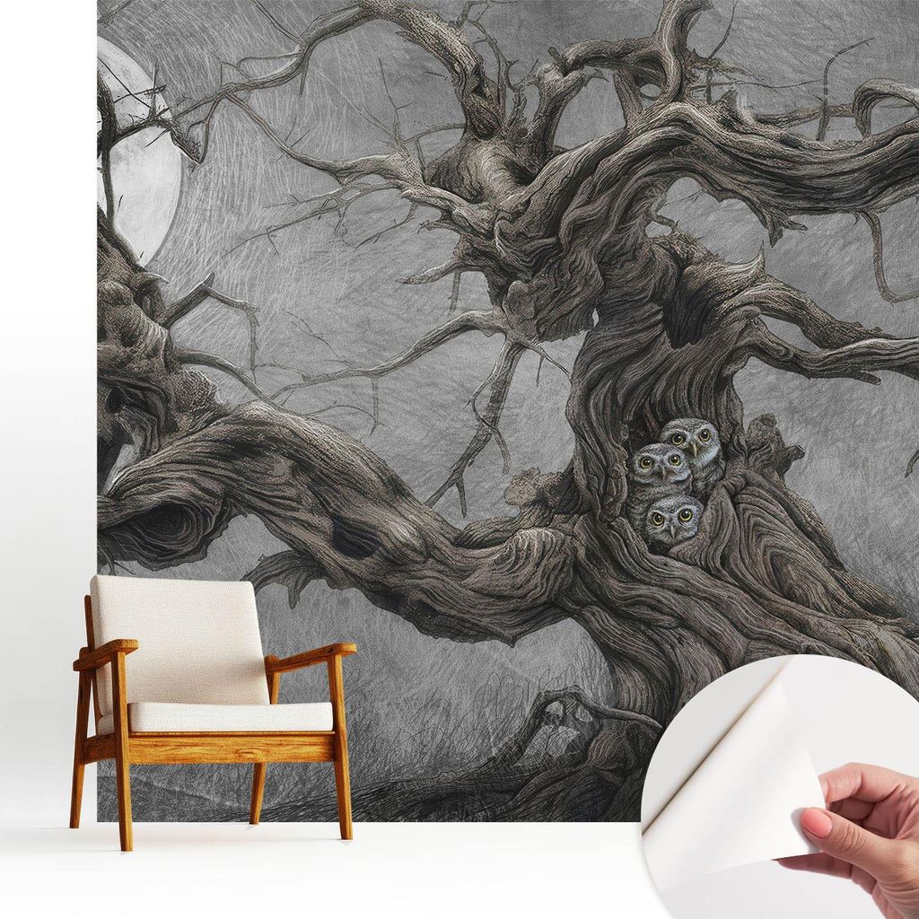 Fototapete selbstklebend - 250x250 cm - Tapete - Wandtapete - Wandbilder - Klebefolie - Dekofolie - Tapete Folie - Wand - Dekoration - Wohnzimmer -...