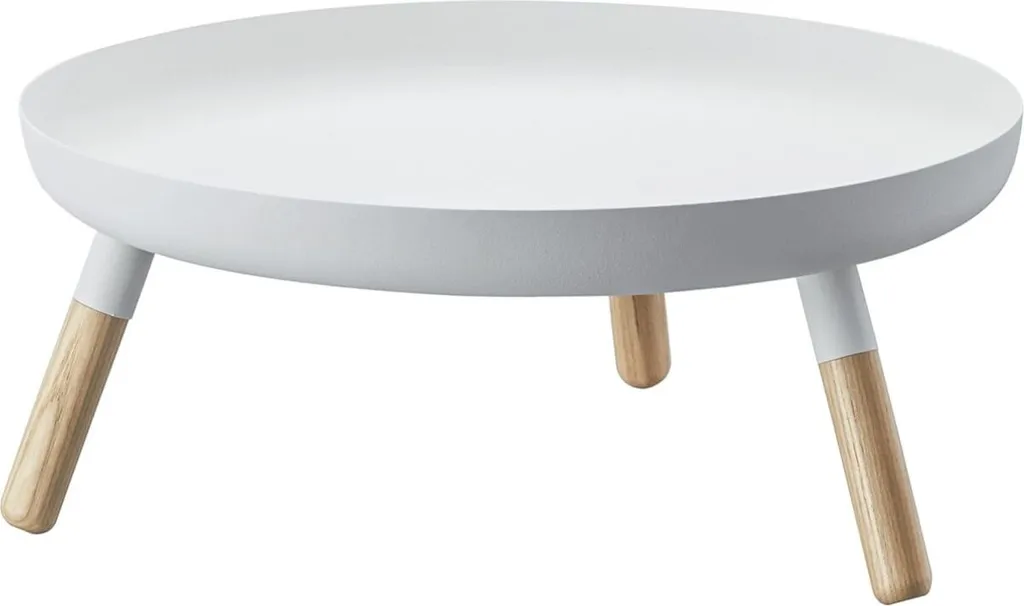 Yamazaki Table d'Appoint Coupe Décorative 32cm Blanche Design Minimaliste - 3