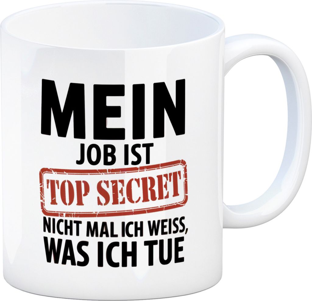 Kaffeebecher Mein Job ist geheim
