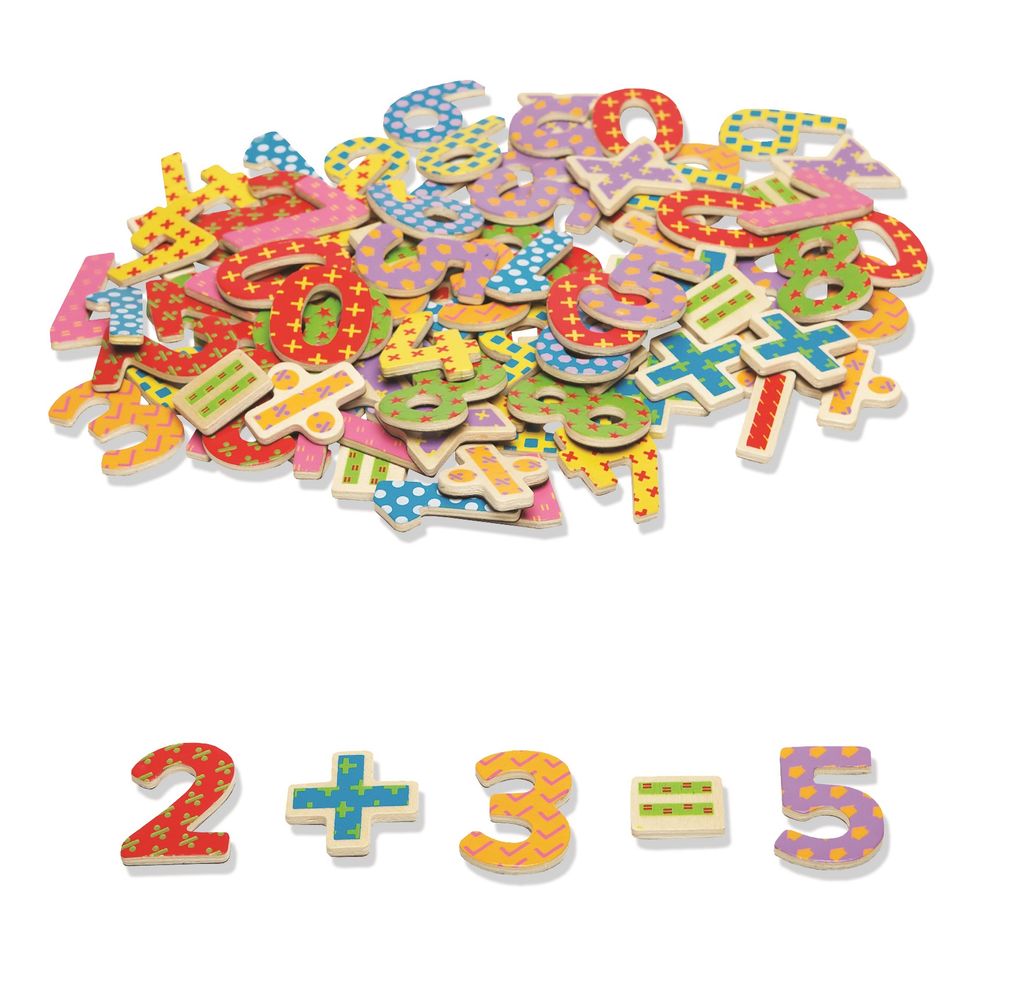 Tidlo Holz magnetische Zahlen Lernspielzeug 100 Stück Produktbild 