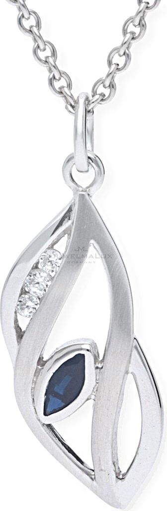 JuwelmaLux Anhänger 333/000 (8 Karat) Weißgold mit Saphir und Zirkonia JL20-02-0511