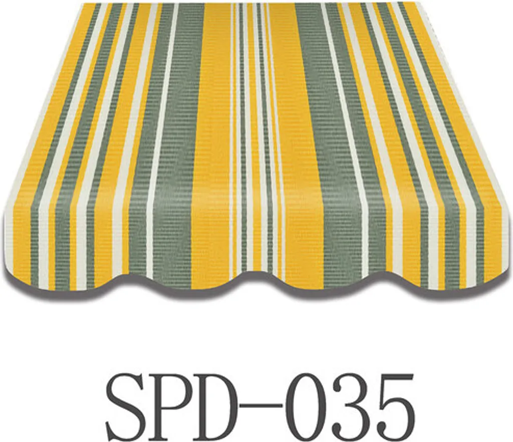 Markisentuch Mit Volant, Wasserabweisend – Orange & Weiß, 500x300 Cm (passend Für 5x3 M Rahmen), Polyester