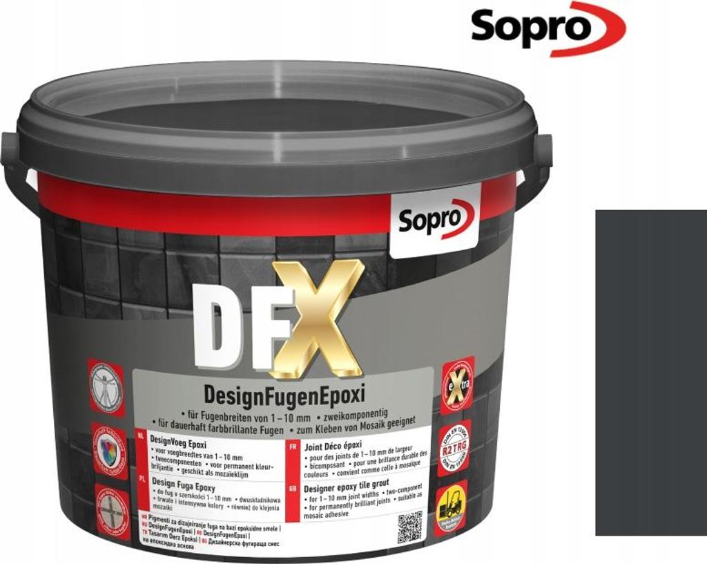Sopro DFX Malta epossidica per fughe, nera, 3 kg Immagine del prodotto 
