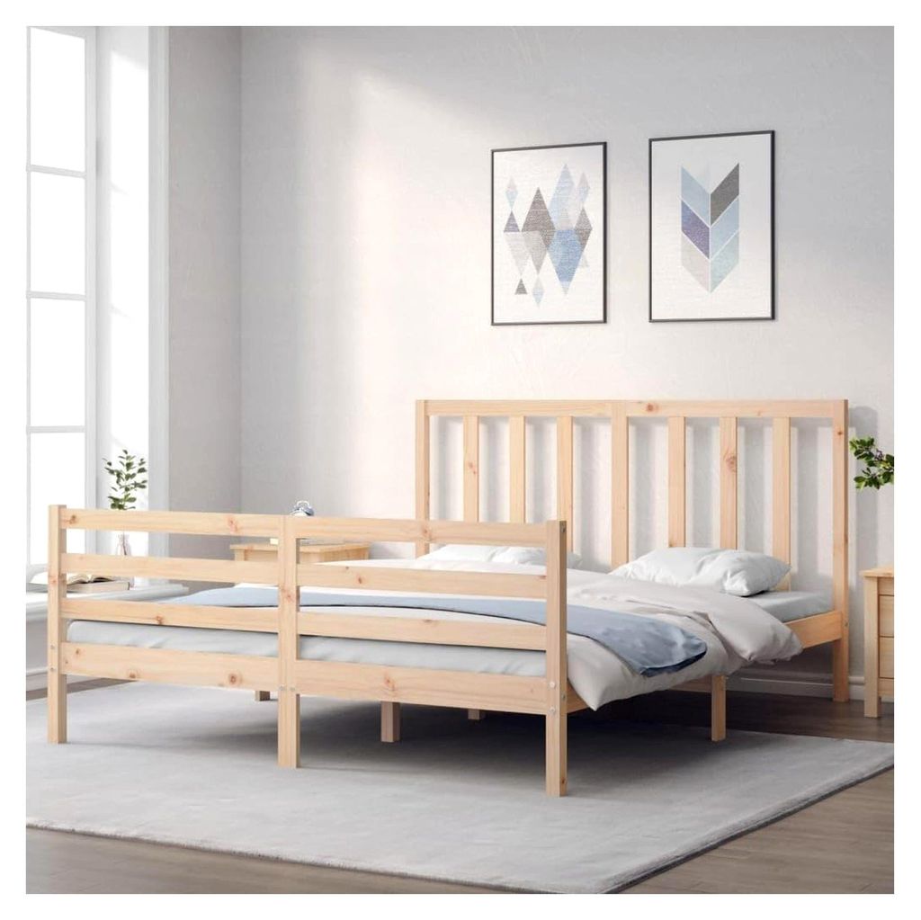 Bettgestell ohne Matratze 160x200 cm aus massivem Kiefernholz