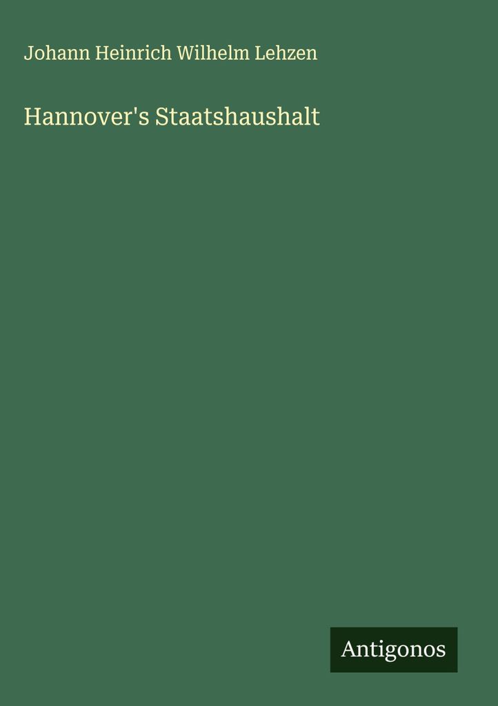 Hannover's Staatshaushalt