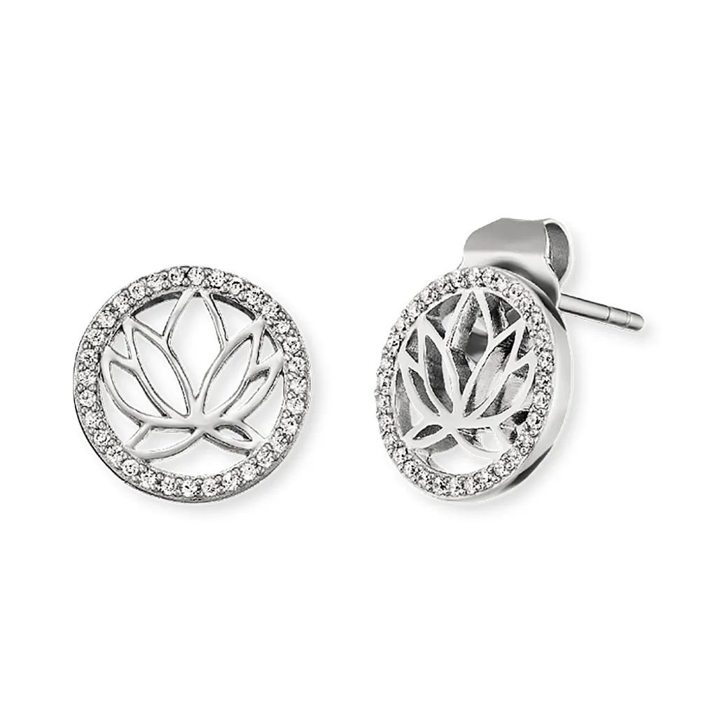 Analisi Orecchini Engelsrufer ERE-LOTUS-ZI-ST Argento 925 e Zirconia