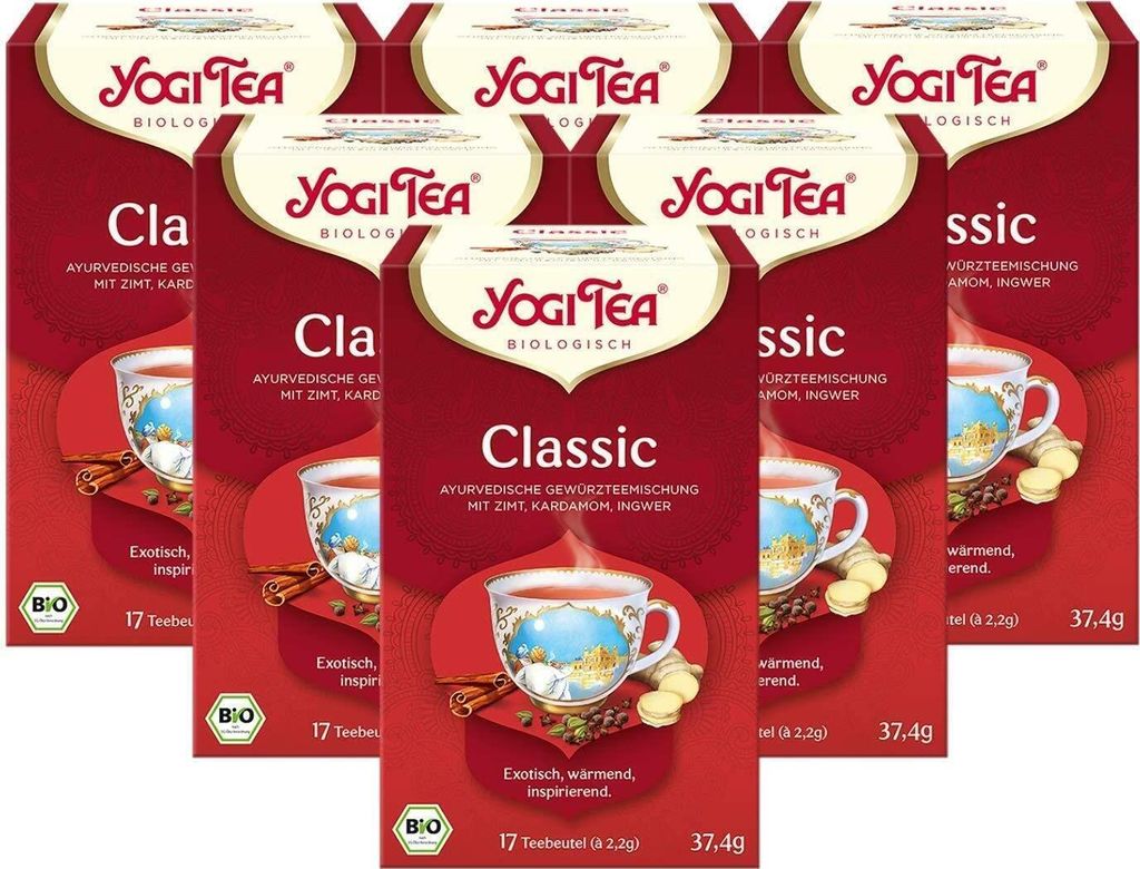Yogi Tea,Classic, 17 Teebeutel - 10er Pack (10 x 37,4 g) Produktbild 1