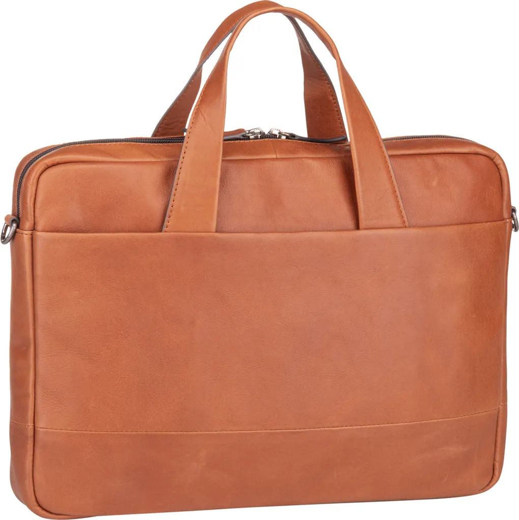 Mallette de Travail Zippée en Cuir Véritable avec Compartiment Unique - 4