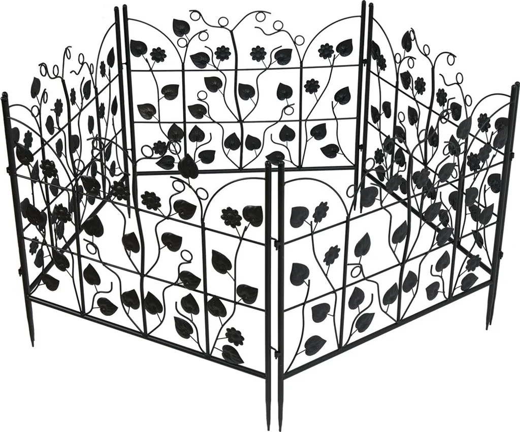 WISFOR Bordure de Parterre Inoxydable - Clôture de Jardin en Métal DIY