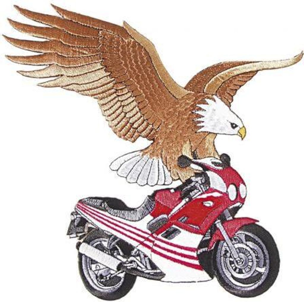 Rückenaufnäher - Motor Cycles - 08013 - Gr. ca. 21 x 22 cm - Patches Stick Applikation