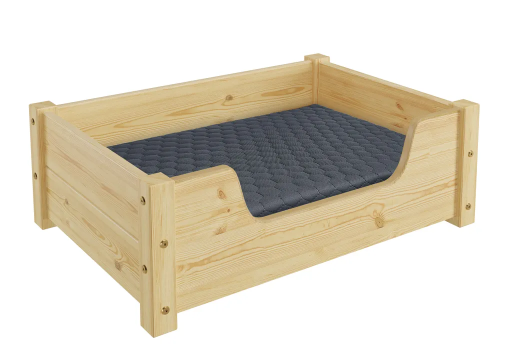 Cuccia Eco-Friendly in Legno Pino 60x40 - Letto Moderno Gatto e Cane