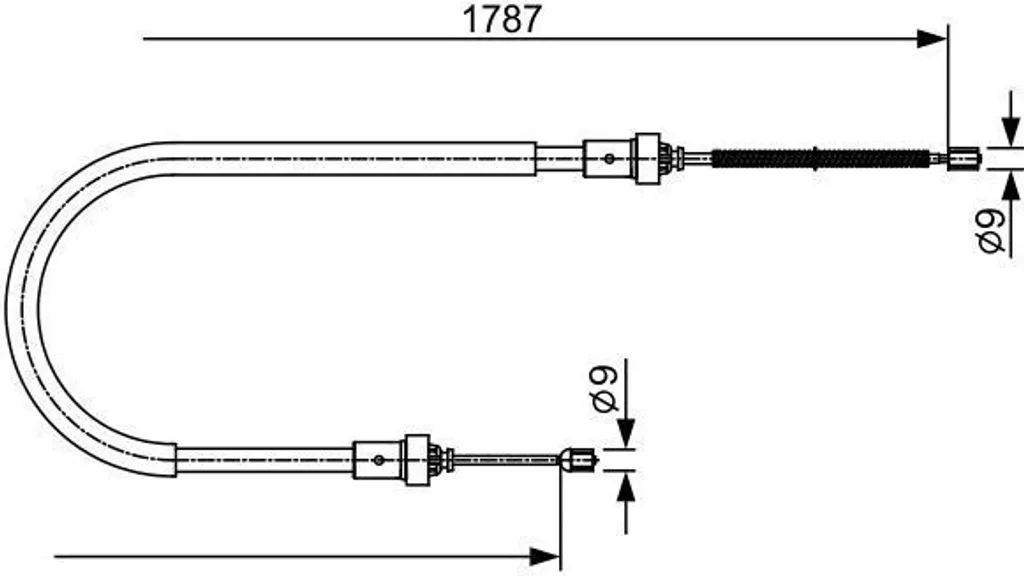 Câble de Frein Arrière Bosch 1987482410 pour Réparation Dacia Duster