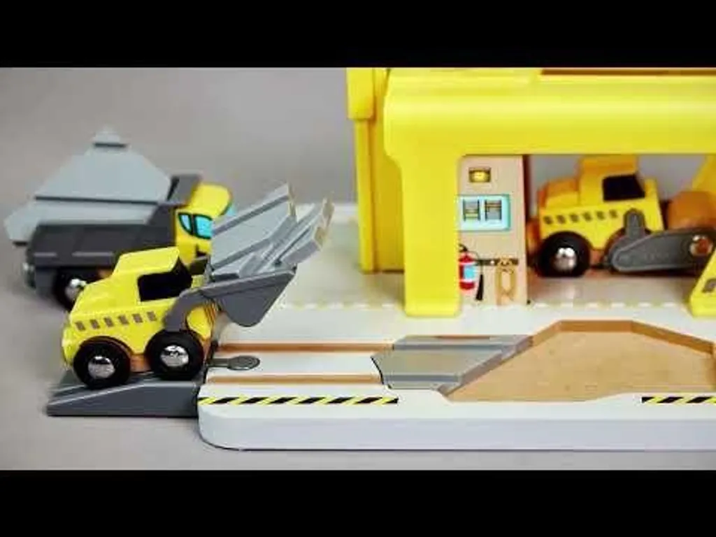 Hape Construction de grues ferroviaires E3752 circuit train en bois