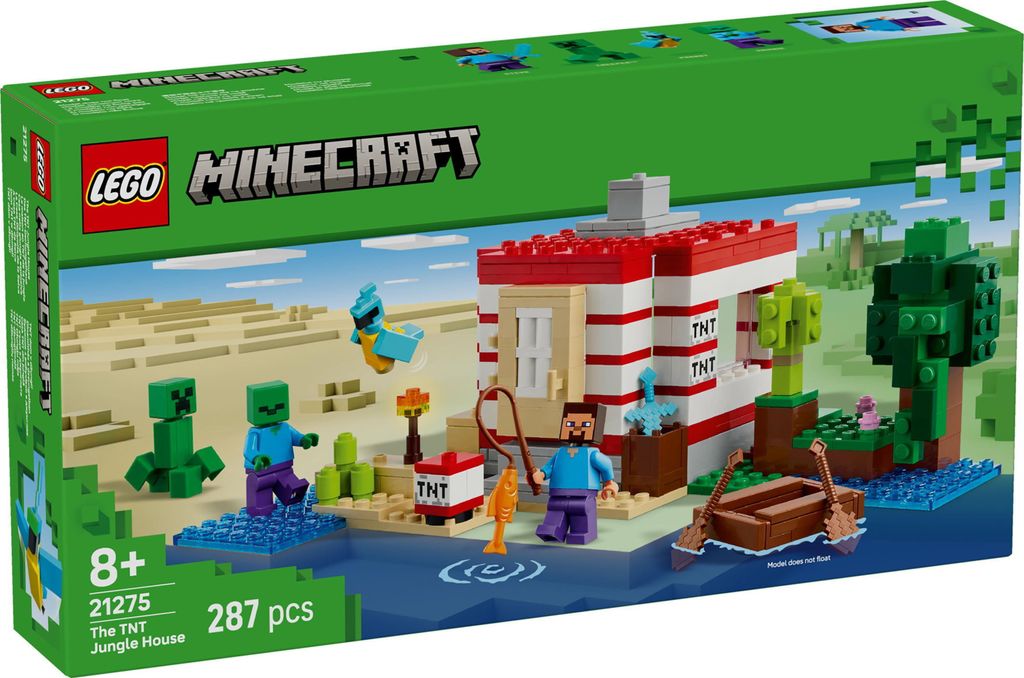 LEGO Minecraft TNT dom v džungli, Stavebnica, 8 rok / roky, Obrázok produktu 