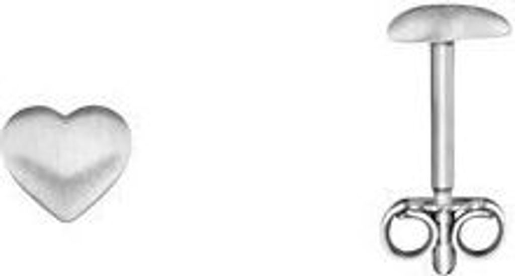 Ohrstecker Herz 925/- Silber rhodiniert