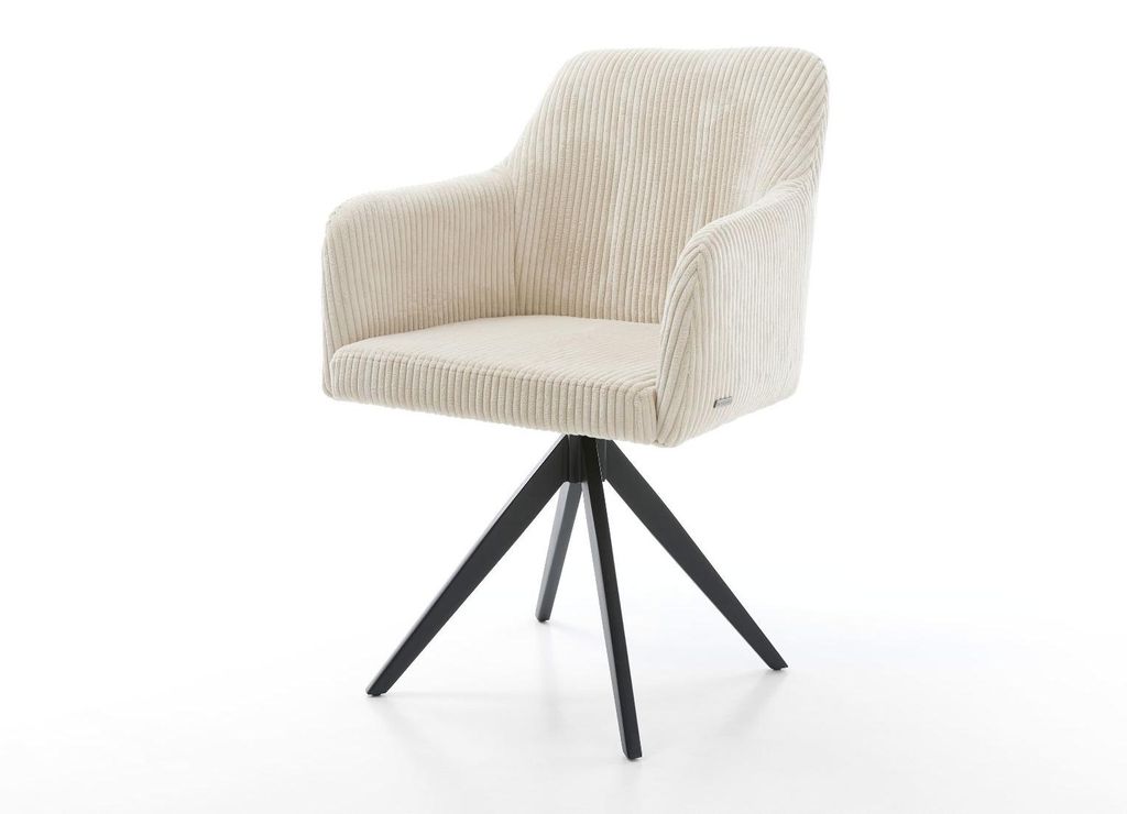 DELIFE Esszimmerstuhl Greg-Flex Cord Beige Kreuzgestell Produktbild 