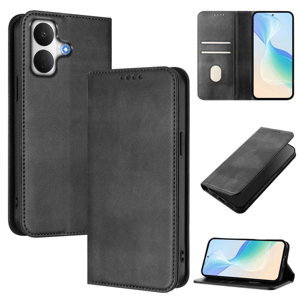 Handyhülle für Xiaomi Poco X8, Vintage Leder RFID Schutz Produktbild 