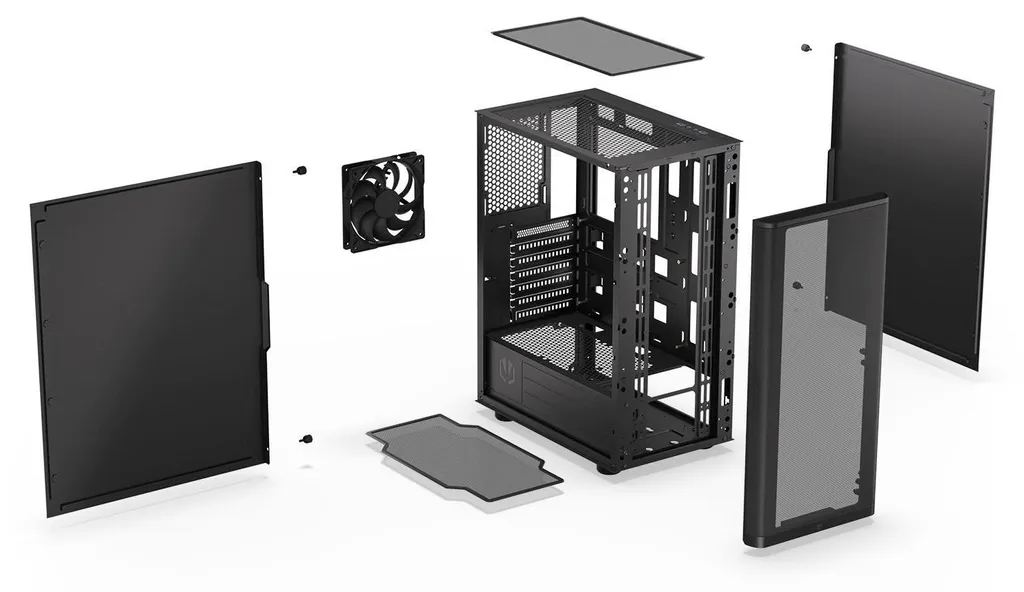 Boîtier Endorfy Ventum 200 Solid avec Façade Perforée et Acier Noir - 17
