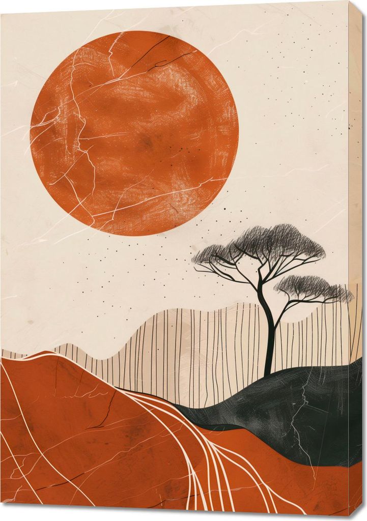 Bild 70x100cm Afrikanischer Sonnenuntergang