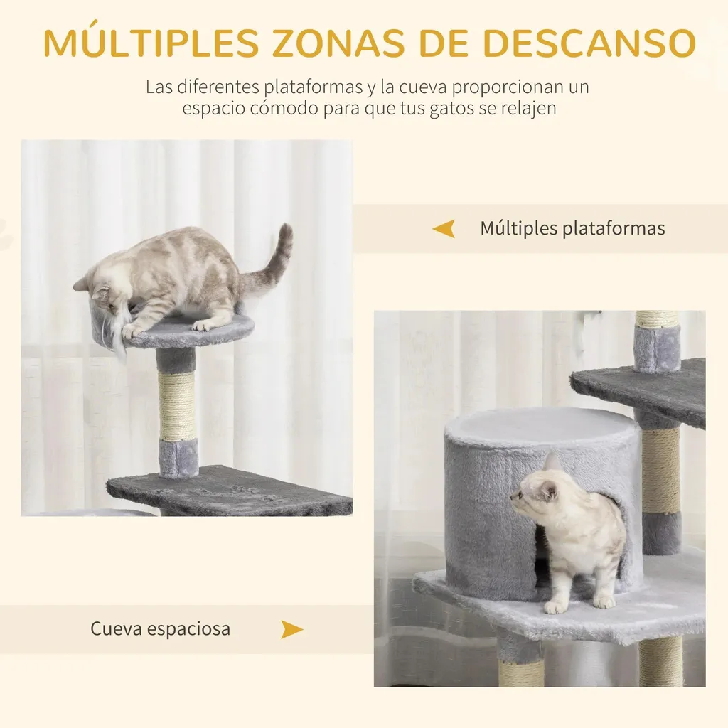 Mobilier pour chat : Arbre à chat multi-plateformes gris anthracite