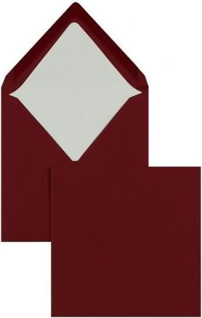 Briefumschläge 164x164mm 100g/qm gummiert VE=100 Stück rosso