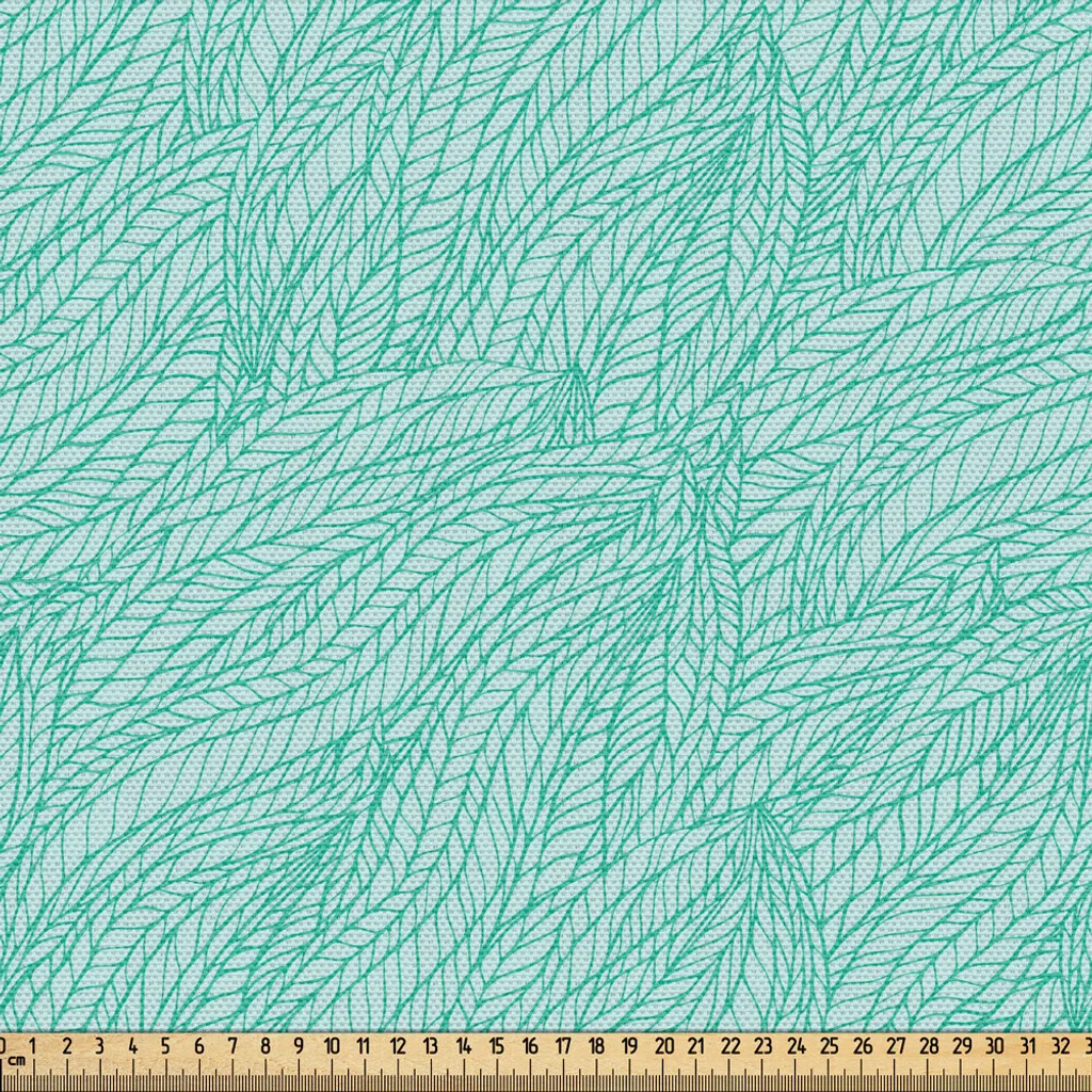 Tissu durable 3m pour rénovation textile Vert Teal motif graphique