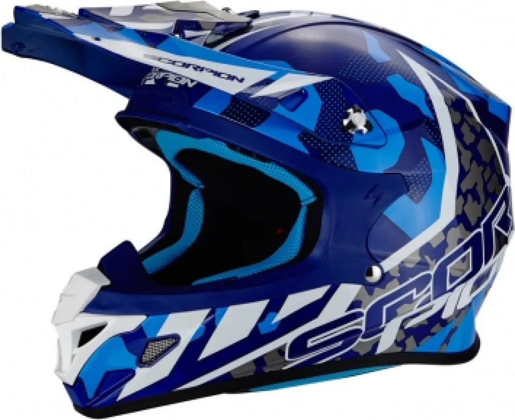 Casque enduro Scorpion VX-21 Air Furio bleu XS pour compétition cross