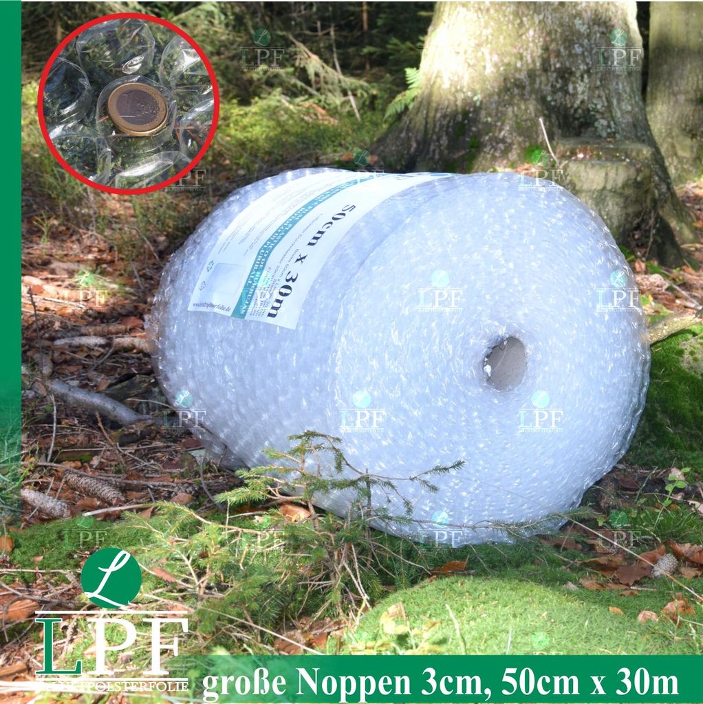 Luftpolsterfolie Große Noppen Breite 50 cm x Länge 25 m / Produktbild 
