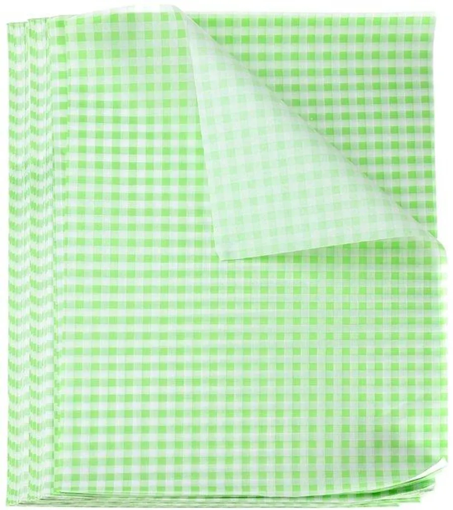 200 Feuilles Papier Sulfurisé 28x38 cm Vert pour Emballage Alimentaire