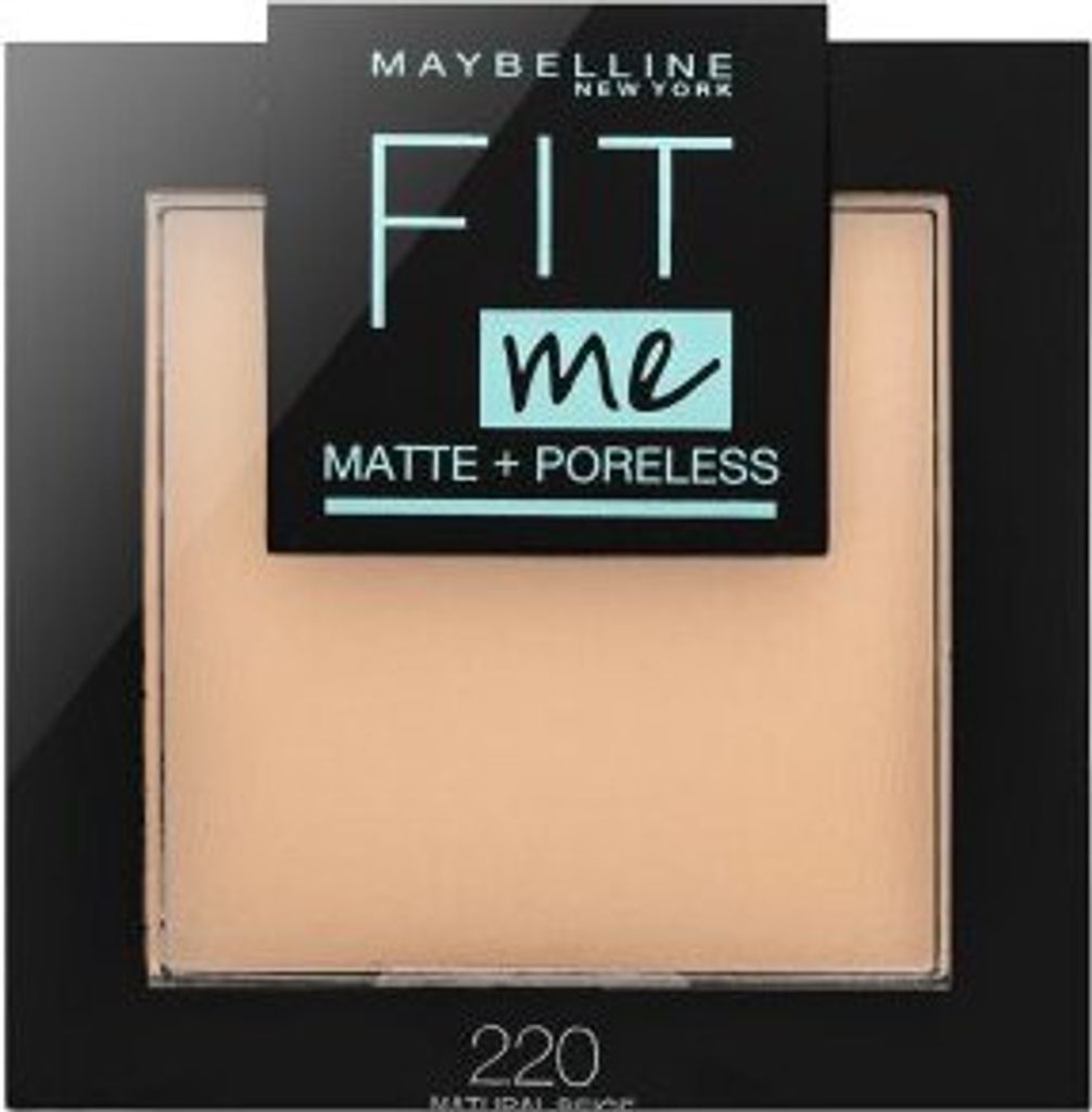 Maybelline Fit Me! Matte + Poreless 220 Natural Beige Puder mit mattierender Wirkung 9 g