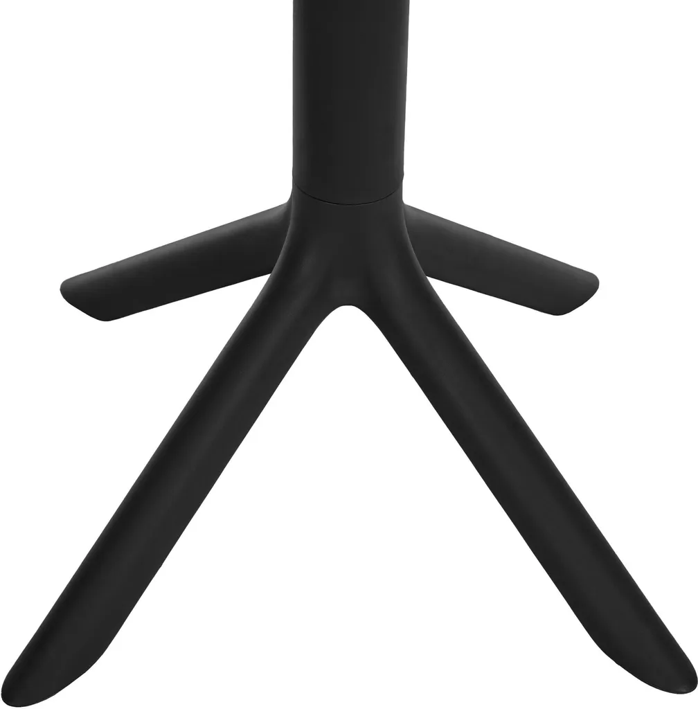 Table d'appoint Lacota 60 cm noire mate avec pied central stable