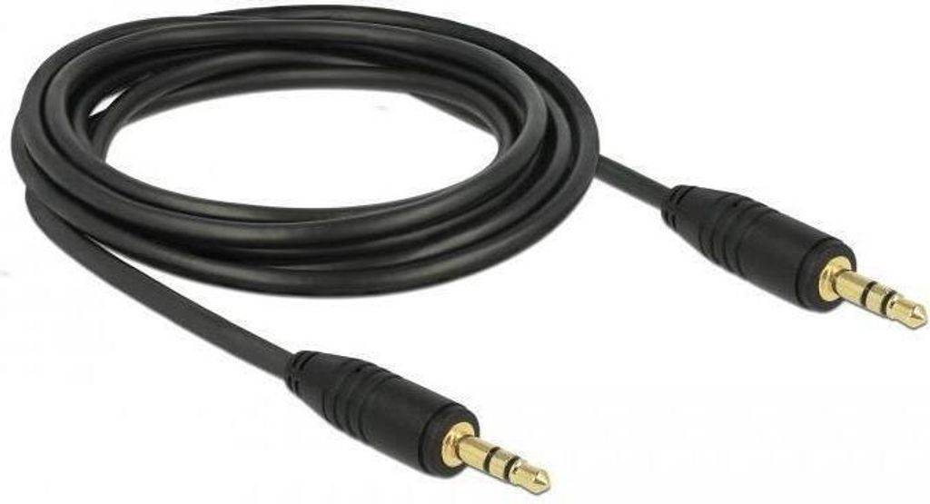 DELOCK Klinkekabel 3,5mm -> 3,5mm St/St 3.00m schwarz