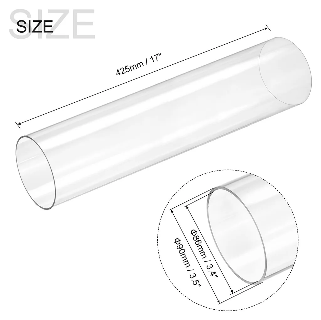Tube Polycarbonate à Haut Impact 86x90mm pour Éclairage et Design