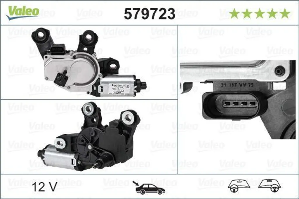 Réparer Essuie-Glace Touareg : Moteur Valeo 579723 OE 7P6955711
