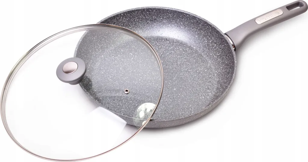 Padella Kamille Iker 30cm Effetto Granito Induzione Coperchio Design
