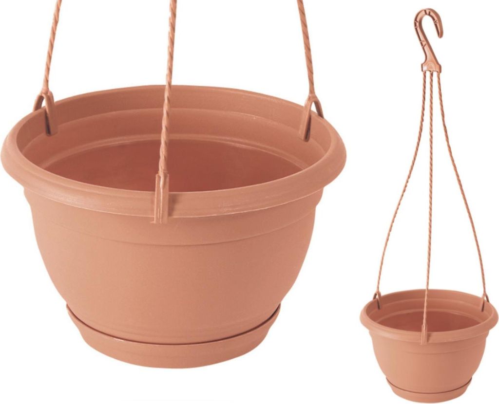 Hängeproduktionsteich, 21 Cm Runder Balkontopf Mit Haken Produktbild 