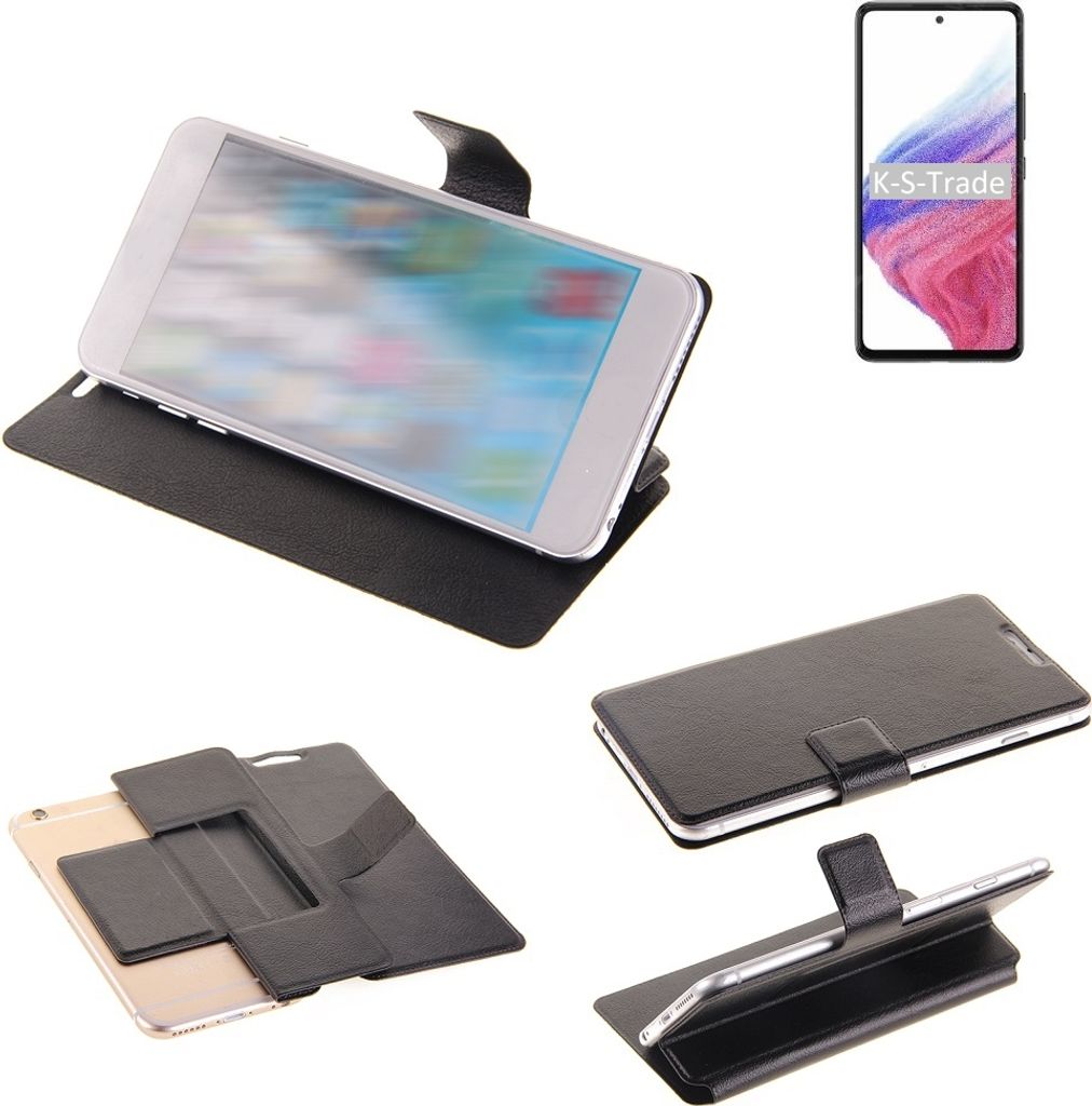 K-S-Trade Schutzhülle kompatibel mit Samsung Galaxy A53 5G Schutzhülle Flip Cover Klapphülle Wallet Case Slim Handyhülle bookstyle schwarz