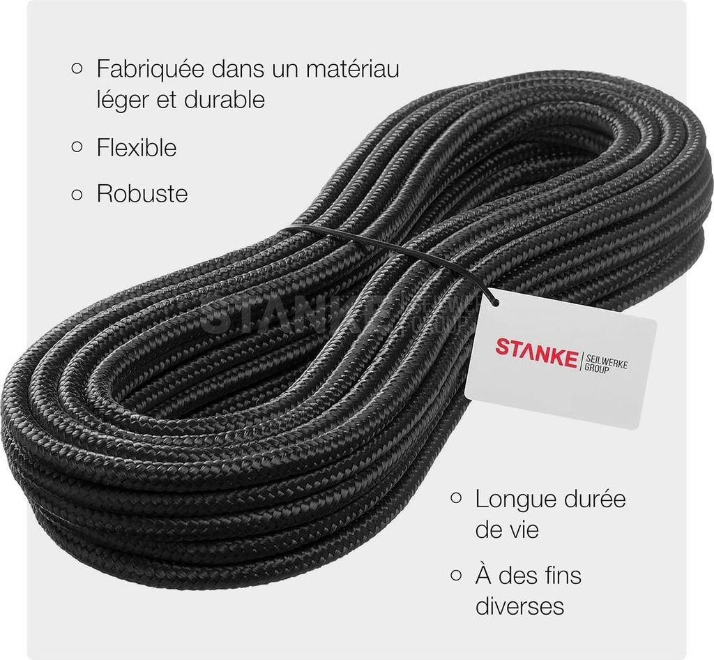 Seilwerk STANKE Corda polipropilene nero 2mm 50m - Spago Immagine del prodotto 