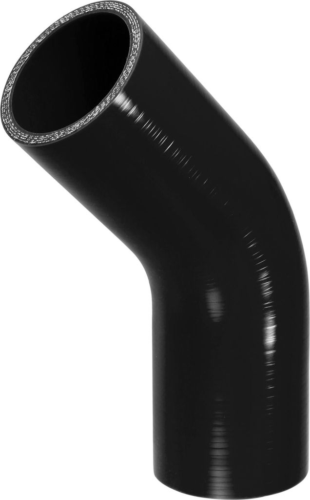 1 Stück 54mm 2,13" ID 102mm 4,02" Länge 45 Grad Schwarzer Autosilikonschlauch Kühlmittelschlauch Universal