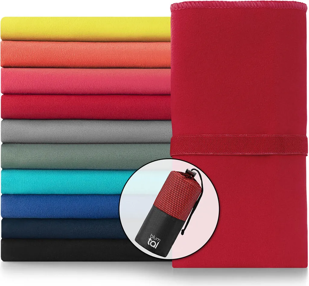 Telo Sportivo Microfibra Blumtal 120x60 Rosso - Asciugatura Rapida
