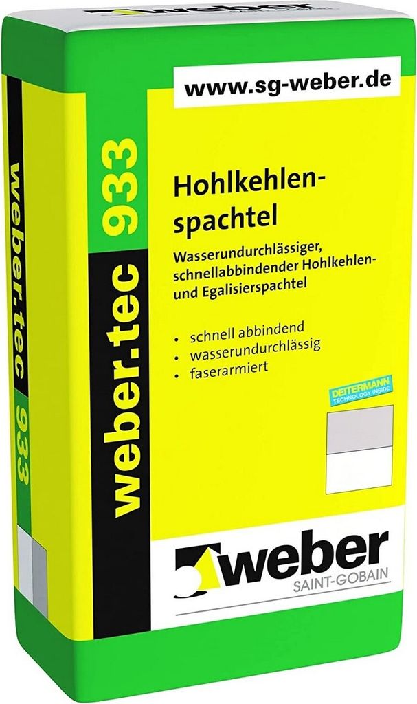 A product bag for weber.tec 933 Hohlkehlenspachtel.
